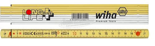 WIHA LongLife Plus szegmenses mérőléc 2m metrikus, 10 tagos 15mm 27059