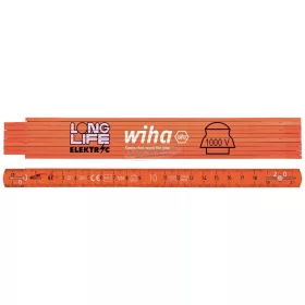   WIHA Longlife villanyszerelő szegmenses mérőléc 2 m metrikus, 10 tagos 15mm 42068