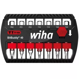   WIHA BitBuddy TY-bit 49mm bitkészlet Phillips, Pozidriv, TORX 8 részes 1/4" E6,3 42117