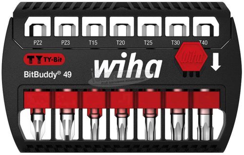 WIHA BitBuddy TY-bit 49mm bitkészlet Pozidriv, TORX, 8 részes 1/4" E6,3 42118