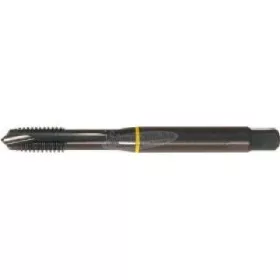   Format egyenes hornyú gépi menetfúró átmenő furathoz erősített szárú HSSE Co5 M több méretben sárga gyűrűs