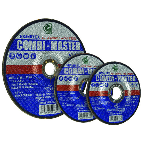 GRANIT ABRASIVE csiszolókorong több méretben INOX 61A 46S7BF 80 (Combi-Master)