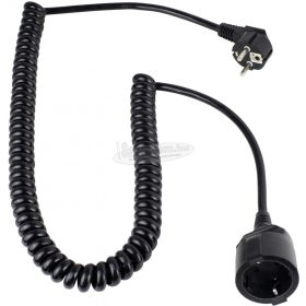   AS SCHWABE spirálkábeles hosszabbítókábel 2,5m HO5VV-F 3 G 1,5mm² IP20 70410