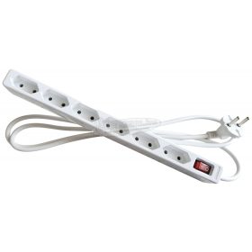   AS SCHWABE Elosztó kapcsolóval 1,4m 6 dugalj H05VV-F 2X 1 mm² IP20 11314