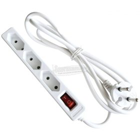   AS SCHWABE Elosztó kapcsolóval 1,4m 3 dugalj H05VV-F 2X 1 mm² IP20 11312