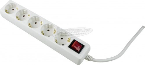 AS SCHWABE Elosztó kapcsolóval 2m 5 dugalj H05VV-F 3G 1,5 mm² Védőérintkezős 11393