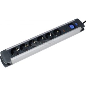   AS SCHWABE Túlfeszültség ellen védő elosztó 1,5m 6 dugalj H05VV-F 3G 1,5 mm² IP20 Védőérintkezős 18366