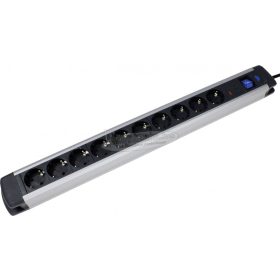   AS SCHWABE Túlfeszültség ellen védő elosztó 1,5m 10 dugalj H05VV-F 3G 1,5 mm² IP20 Védőérintkezős 18360