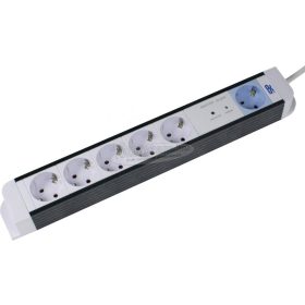   AS SCHWABE Master-Slave elosztó 1,5m 6 dugalj H05VV-F 3G 1,5 mm² IP20 Védőérintkezős 18672