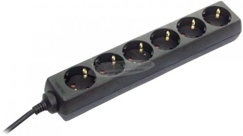 AS SCHWABE Hálózati elosztó 1,4m 6 dugalj H05VV-F 3G 1,5 mm² Védőérintkezős 11612
