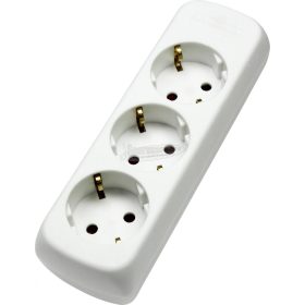   AS SCHWABE Hálózati elosztó 3 dugalj Vezeték nélkül Fehér 11731