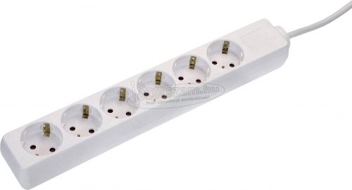 AS SCHWABE Hálózati elosztó 3m 6 dugalj H05VV-F 3G 1,5 mm² Védőérintkezős 11631