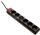 AS SCHWABE Elosztó kapcsolóval 1,4m 6 dugalj H05VV-F 3G 1,5 mm² fokozott érintésvédelemmel IP20 11512
