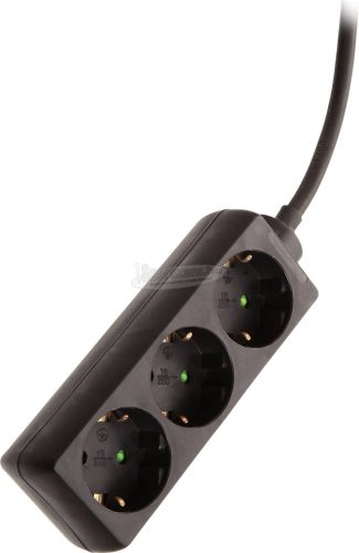 AS SCHWABE Hálózati elosztó 1,4m 3 dugalj H05VV-F 3G 1,5 mm² Védőérintkezős IP20 13912