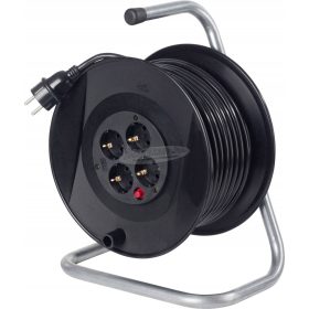   AS SCHWABE Kábeldob 25m 4 dugalj 230mm H05VV-F 3G 1,5 mm² Védőérintkezős dugó IP20 11104