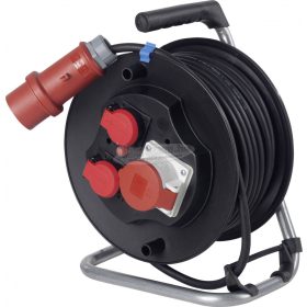   AS SCHWABE Kábeldob 25m 3 dugalj H07RN-F 3G 1,5 mm² CEE dugó, 16 A, 5 pólusú 10155