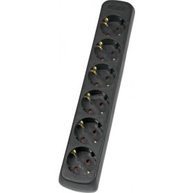   AS SCHWABE Hálózati elosztó 6 dugalj Vezeték nélkül fekete 11712