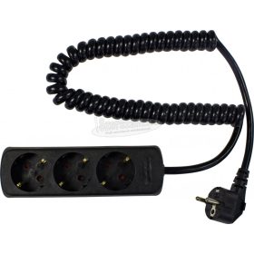   AS SCHWABE Hálózati elosztó 2,5m 3 dugalj H05VV-F 3G 1,5 mm² Védőérintkezős IP20 11432