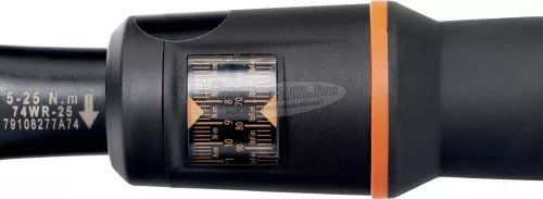 BAHCO 74WR-25 Nyomatékkulcs Racsnival, Átdugaszoló négylap kulcshoz, kikapcsoló, Bedugaszolós szerszámokhoz 5-25Nm