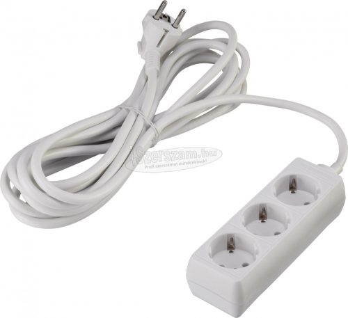 BASETECH Hálózati elosztó 3 dugalj 4,8m H05VV-F 3G 1,5 mm² védőérintkezős 1593786