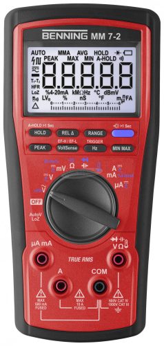 BENNING Kézi multiméter digitális CAT III 1000 V, CAT IV 600 V Kijelző (digitek): 60000 MM 7-2 44690