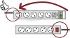 BRENNENSTUHL elosztó túlfeszültség védelemmel 2,5m 8dugalj H05VV-F 3G 1,5 mm² 1153340338