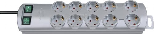 BRENNENSTUHL Hálózati elosztó  2 kapcsolóval 2m 10dugalj  H05VV-F 3G1,5 mm² IP20 1153390120