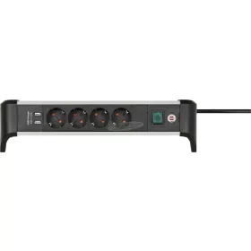   BRENNENSTUHL Elosztó kapcsolóval 4dugalj 1,8m H05VV-F 3G 1,5 mm² IP20 1391040410