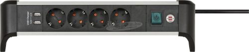 BRENNENSTUHL Elosztó kapcsolóval 4dugalj 1,8m H05VV-F 3G 1,5 mm² IP20 1391040410