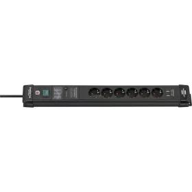   BRENNENSTUHL túlfeszültség-védelmi aljzetsáv 6dugalj 3m H05VV-F3G1,5 IP20 USB Premium-Line 60000A 1951160606