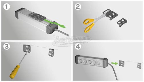 BRENNENSTUHL túláramvédelmi elosztósor 6dugalj 3m H05VV-F 3G1,5 IP20 Premium-Protect-Line 60000A 1391010600