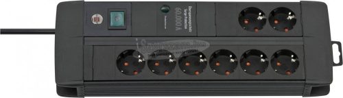 BRENNENSTUHL Túlfeszültség ellen védő elosztó 3m 8dugalj H05VV-F 3G 1,5 mm² IP20 60000A 1256000678