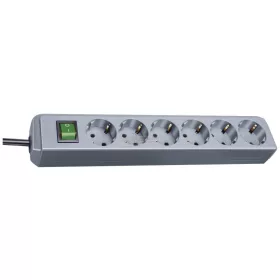   BRENNENSTUHL Elosztó kapcsolóval 1,5m 6dugalj H05VV-F 3G 1,5 mm² IP20 Eco-Line 1159540015