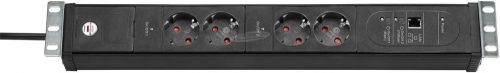 BRENNENSTUHL elosztó, Main-Follow 3m 4dugalj H05VV-F 3G 1,5 mm² 19" IP20 1156057984