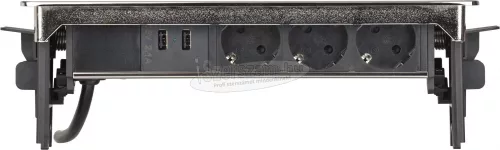 BRENNENSTUHL asztali elosztóaljzat, 2x USB 2m H05VV-F3G1.5 IP20 Indesk Power USB-töltő 1396200113