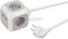BRENNENSTUHL aljzat/elosztó kocka 1,4m 4 dugalj USB H05VV-F 3G1,5 IP20 Védőérintkezős 1150100