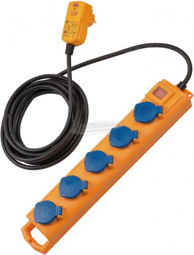 BRENNENSTUHL Elosztó kapcsolóval 3m 5dugalj H07RN-F 3G 1,5 mm² IP54 1159900805