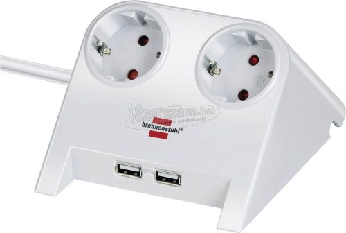 BRENNENSTUHL elosztó 2dugalj+2USB 1,8m H05VV-F 3G 1,5 mm² IP20 1153520222
