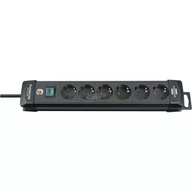   BRENNENSTUHL elosztó kapcsolóval, 6dugalj 3m H05VV-F 3G 1,5 mm² IP20 1951160100