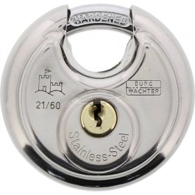   BURG WÄCHTER Függő lakat Különböző időben záródó Nemesacél Profilhengeres lakat Circle 21 60 SB