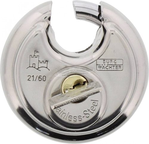 BURG WÄCHTER Függő lakat Különböző időben záródó Nemesacél Profilhengeres lakat Circle 21 60 SB