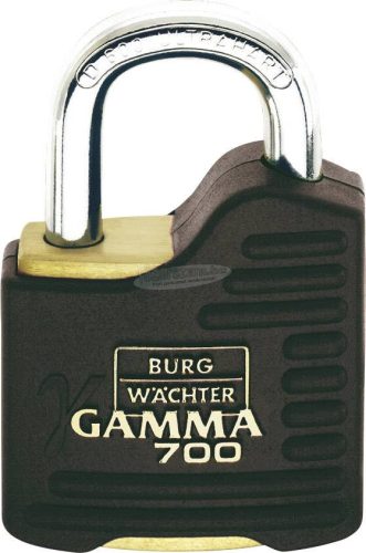 BURG WÄCHTER Gamma 700 55 SB Függő lakat Egyidőben záródó Sárgaréz, Fekete Profilhengeres lakat