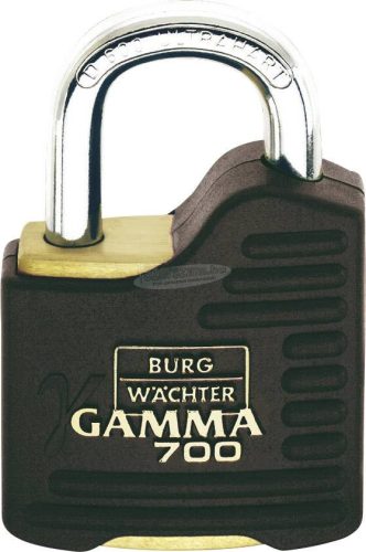 BURG WÄCHTER Függő lakat Egyidőben záródó Sárgaréz, Fekete Profilhengeres lakat Gamma 700 55 SB