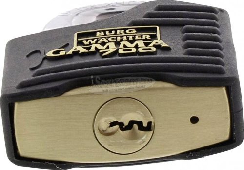 BURG WÄCHTER Függő lakat Egyidőben záródó Sárgaréz, Fekete Profilhengeres lakat Gamma 700 55 SB