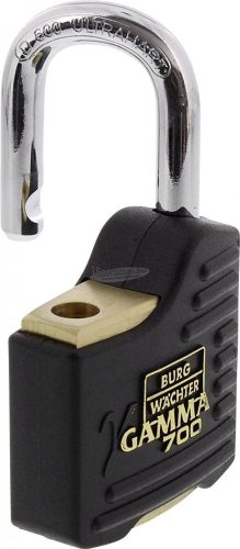BURG WÄCHTER Függő lakat Egyidőben záródó Sárgaréz, Fekete Profilhengeres lakat Gamma 700 55 SB
