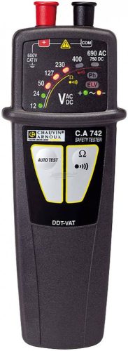 CHAUVIN ARNOUX Kétpólusú feszültségvizsgáló CAT IV 600 V LED, Akusztikus 742 P01191742Z