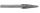 EXACT Turbomaró Keményfém KEL L-alak 8x70/25mm Szár átmérő 6mm 72473