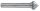 EXACT Turbomaró Keményfém K-alak KSK 90° 10x53/5mm Szár átmérő 6mm 72443