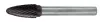 EXACT Turbomaró Keményfém TiCN RBF F-alak 16x70/25mm Szár átmérő 6mm 72366