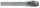 EXACT Turbomaró Keményfém TRE E-alak 10x60/16mm Szár átmérő 6mm 72324